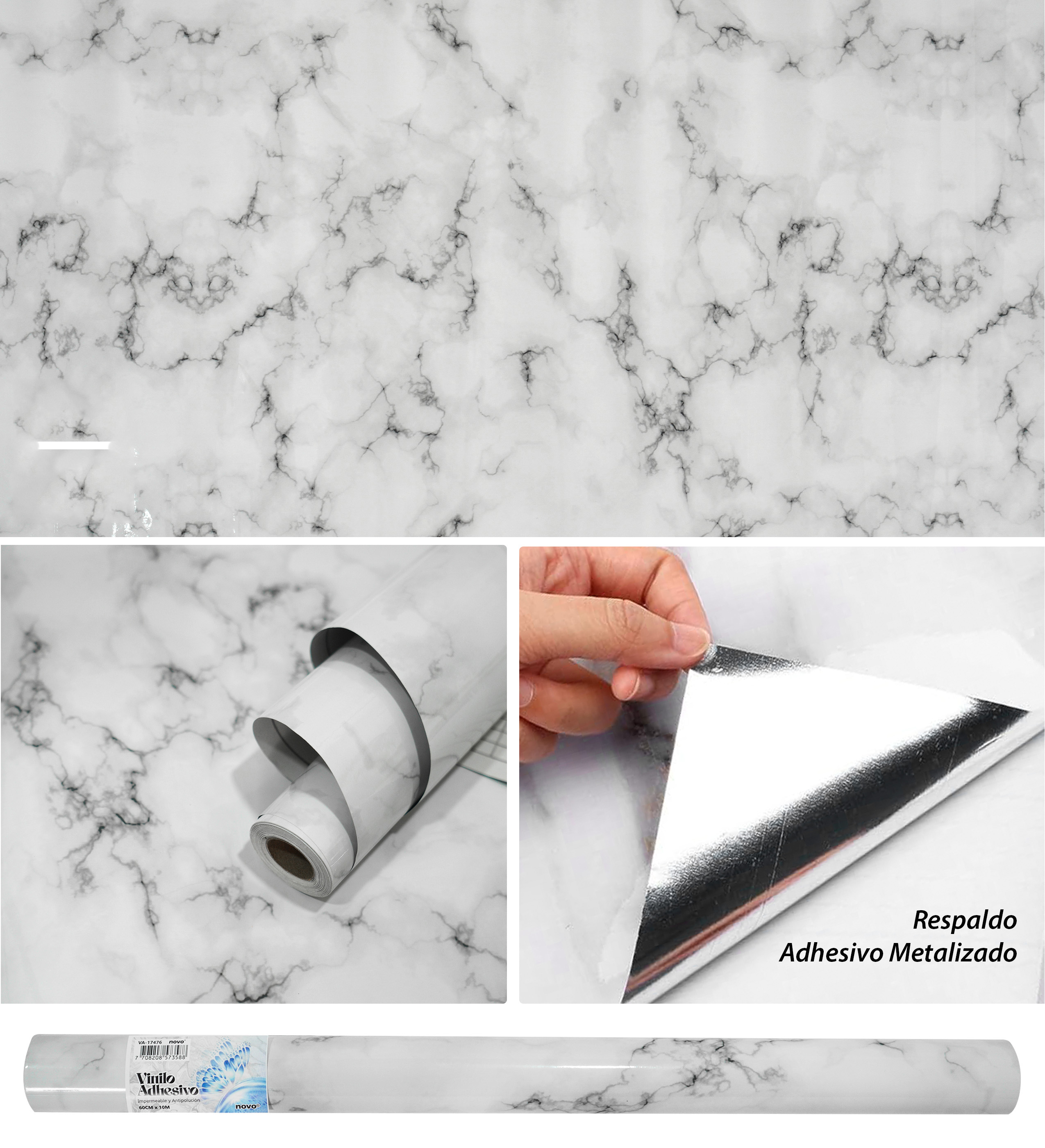 Papel Vinilo Adhesivo Brillante VA-17476